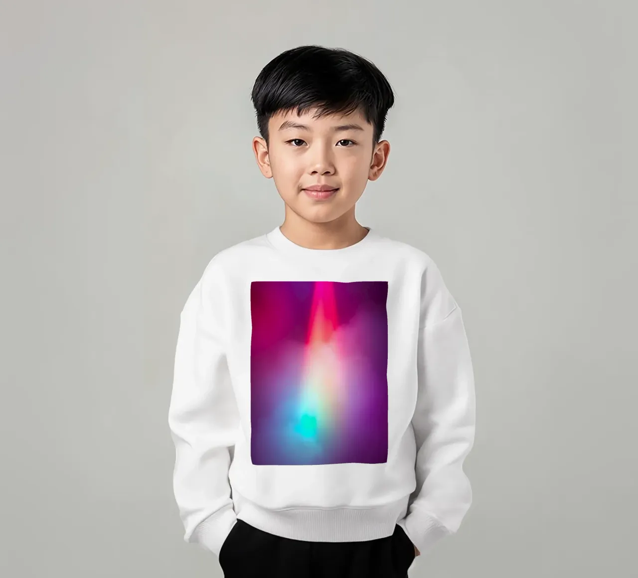 Vibrante display luminoso astratto con gradienti colorati felpa bambino da DesignDoodle