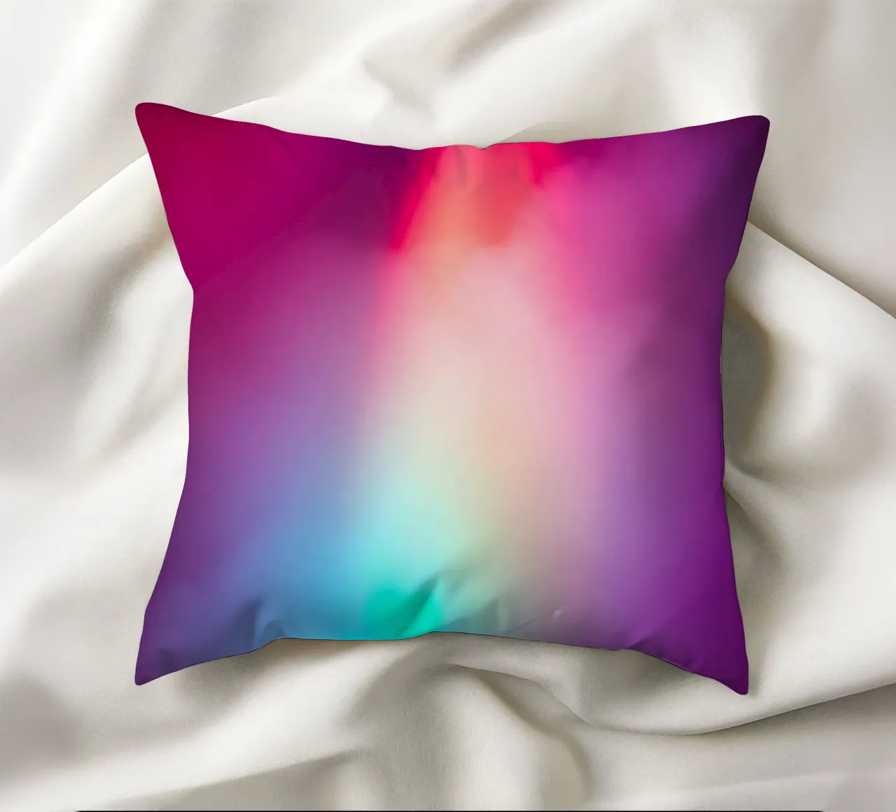 Vibrante display luminoso astratto con gradienti colorati cuscino da DesignDoodle