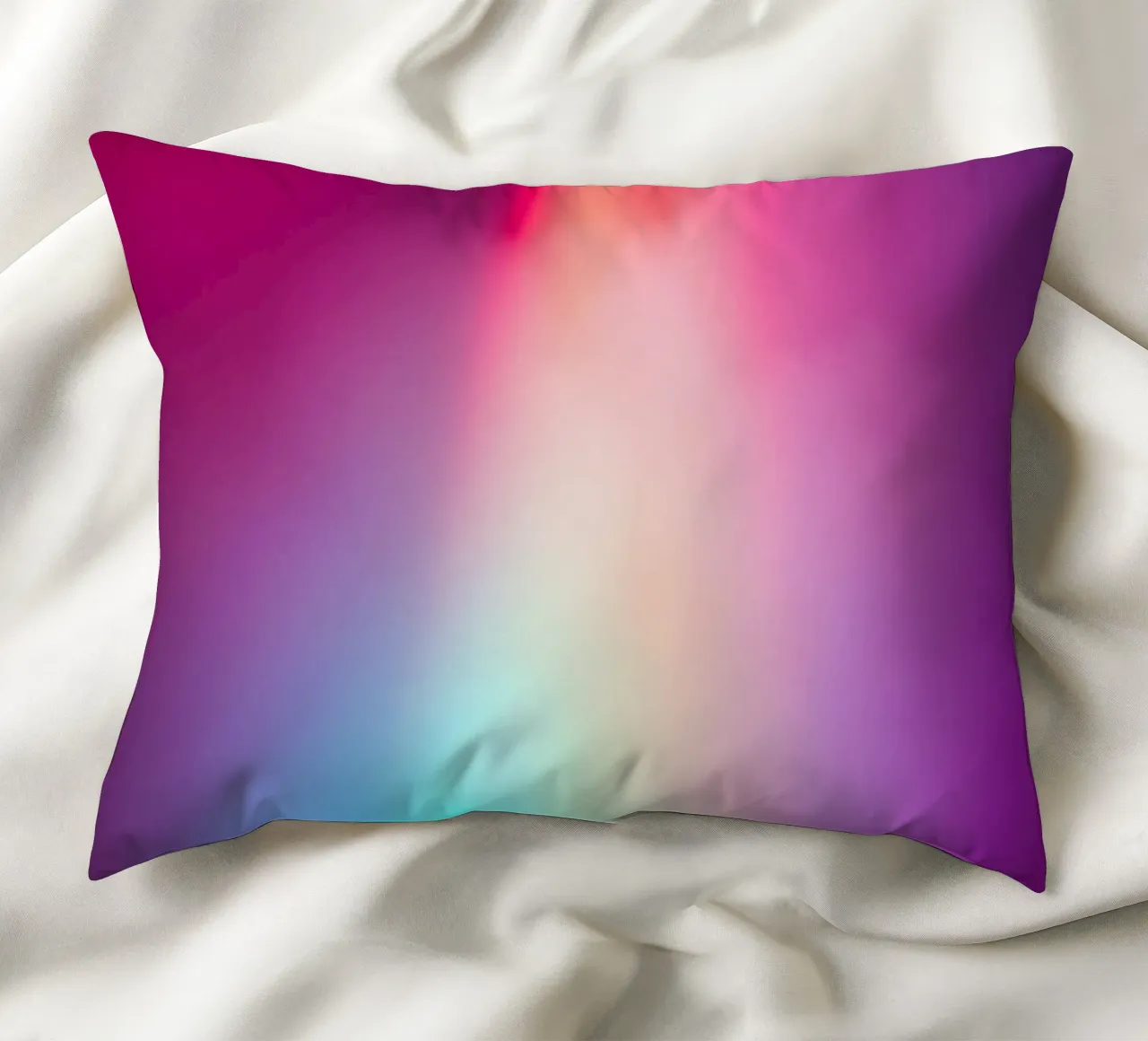 Vibrante display luminoso astratto con gradienti colorati cuscino da DesignDoodle