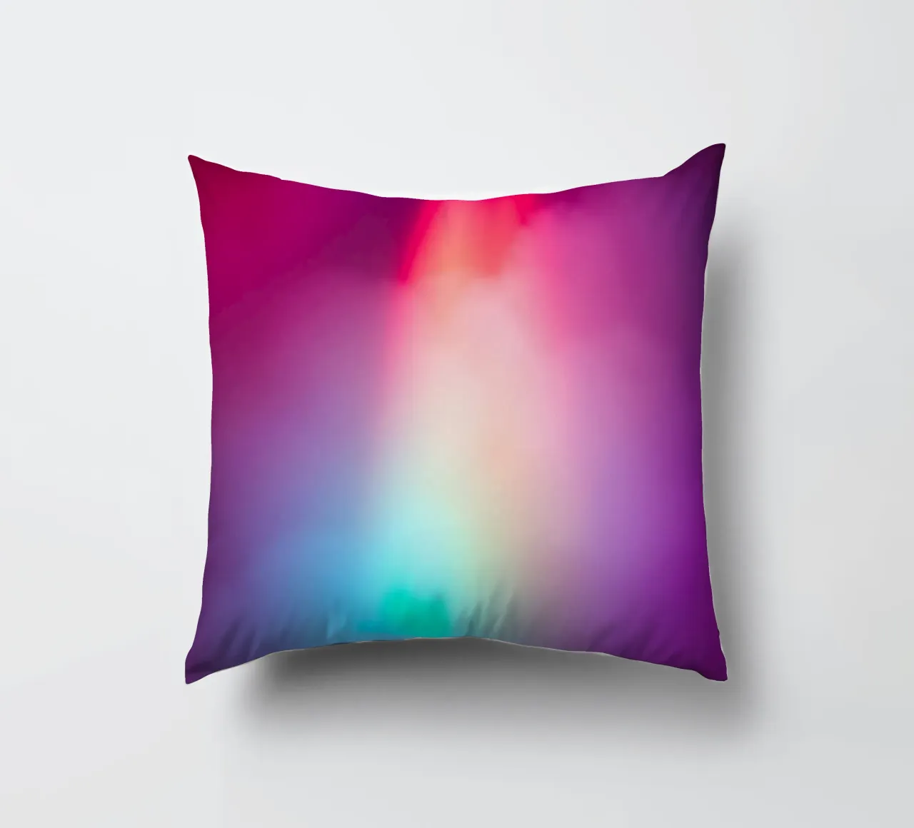 Vibrante display luminoso astratto con gradienti colorati cuscino da DesignDoodle