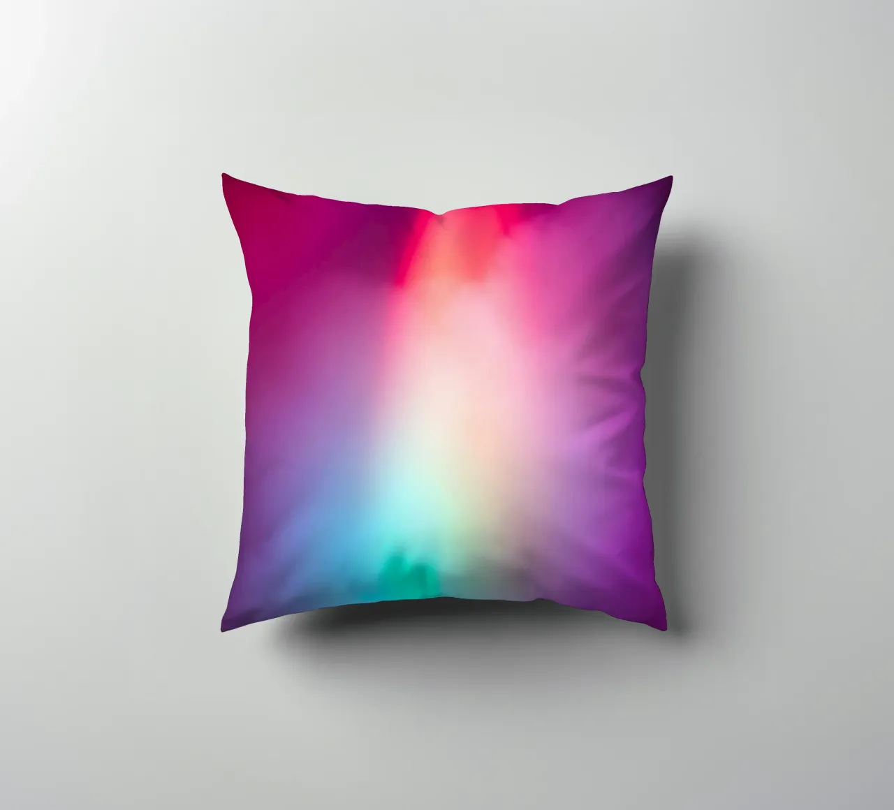 Vibrante display luminoso astratto con gradienti colorati cuscino da DesignDoodle