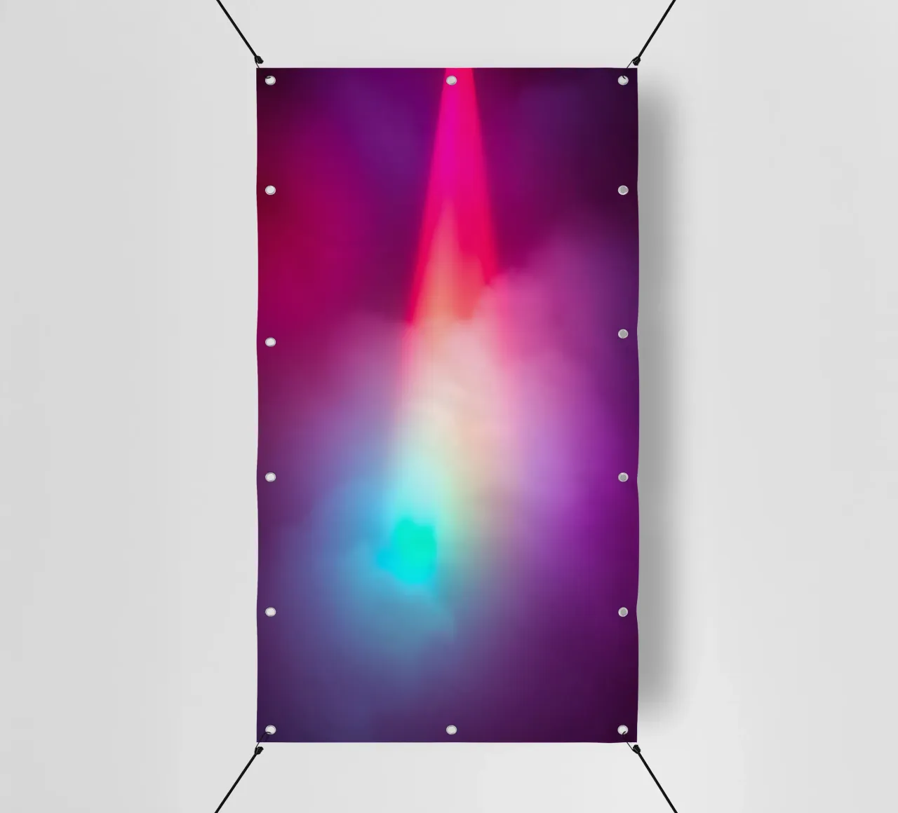 Vibrante display luminoso astratto con gradienti colorati telo in pvc da DesignDoodle