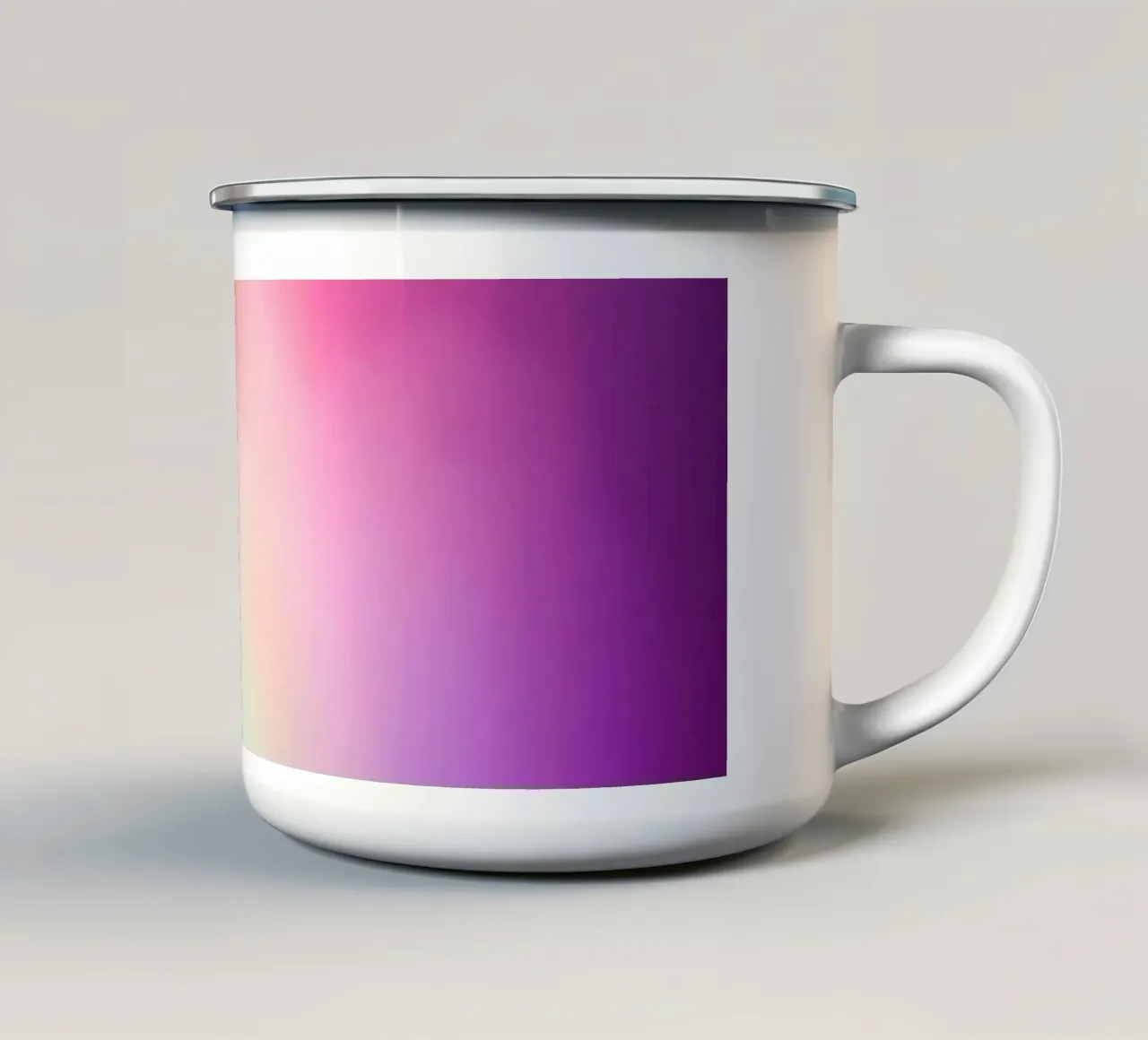 Vibrante display luminoso astratto con gradienti colorati tazza in smalto da DesignDoodle