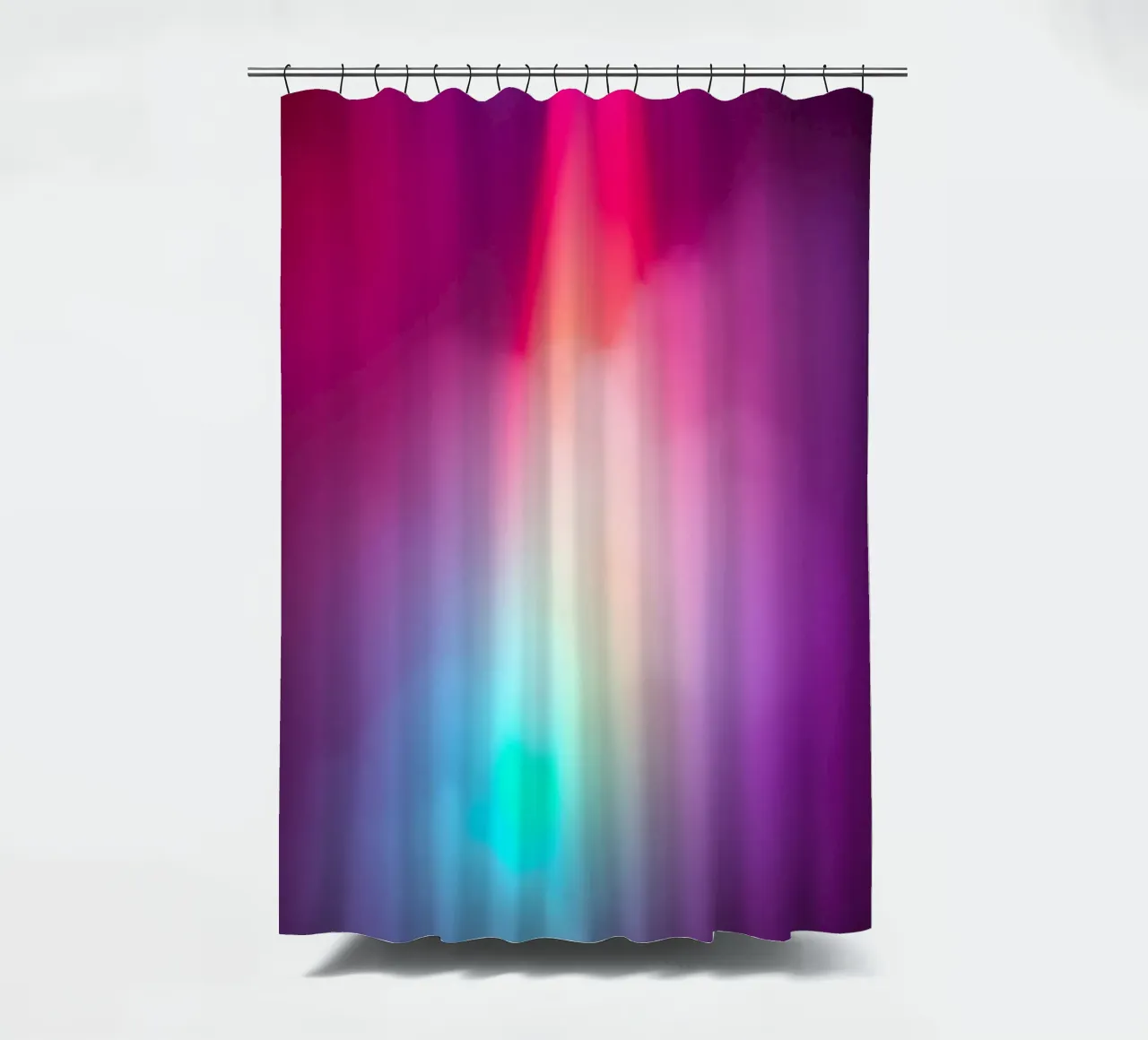 Vibrante display luminoso astratto con gradienti colorati tenda da doccia da DesignDoodle