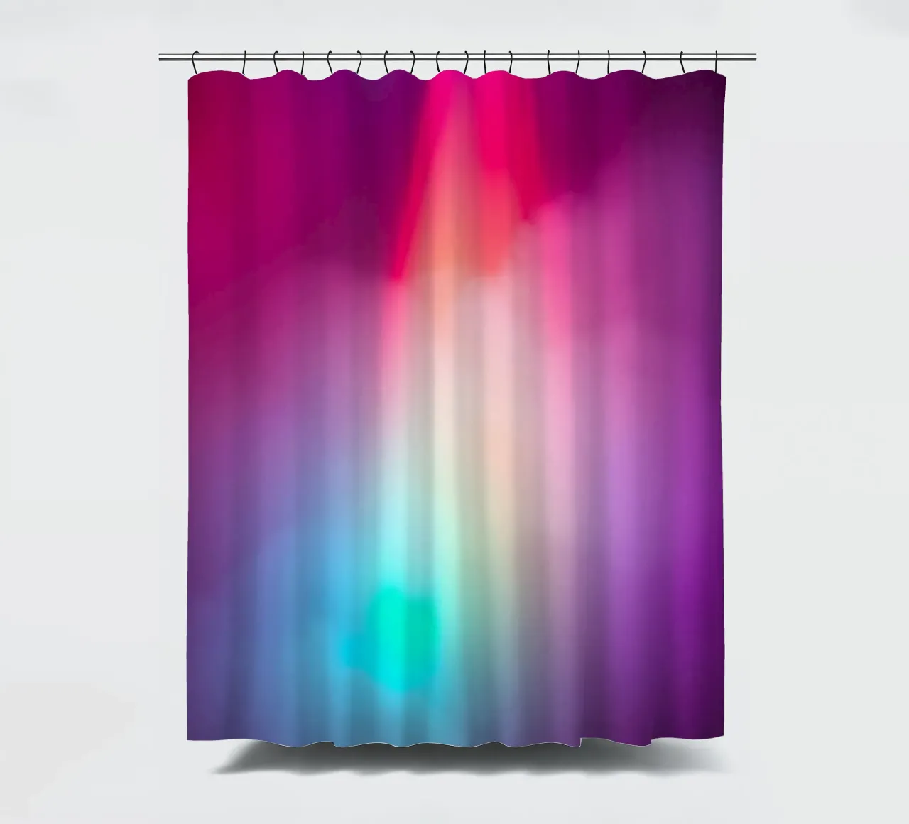 Vibrante display luminoso astratto con gradienti colorati tenda da doccia da DesignDoodle