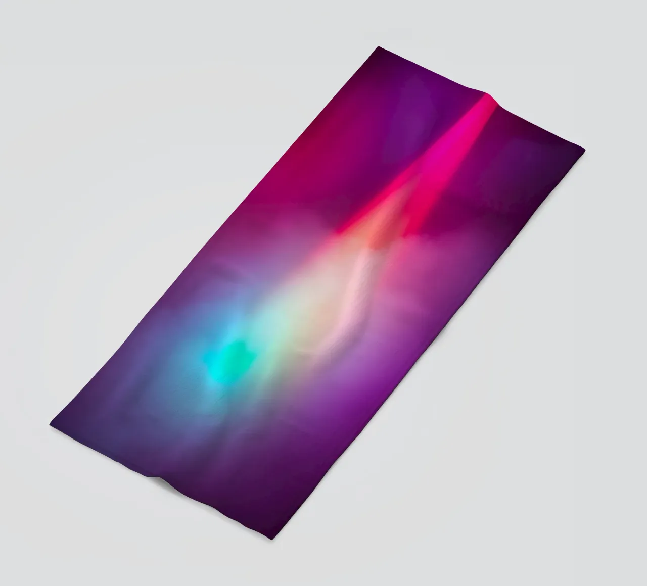 Vibrante display luminoso astratto con gradienti colorati telo mare da DesignDoodle