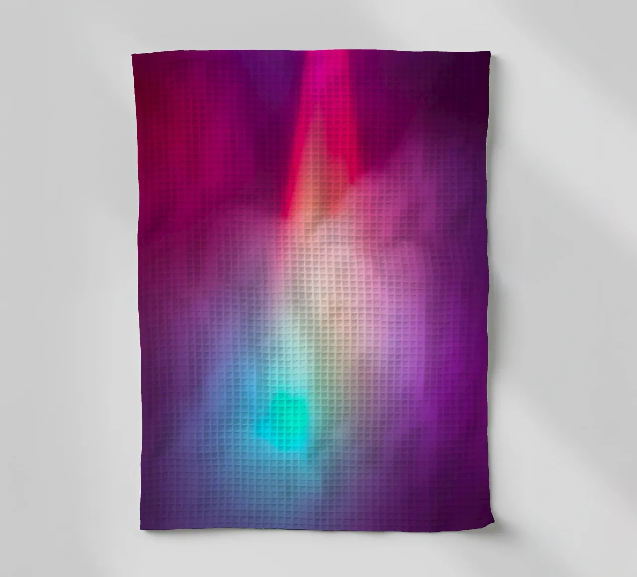 Vibrant abstract light display with colorful gradients tea towel by DesignDoodle