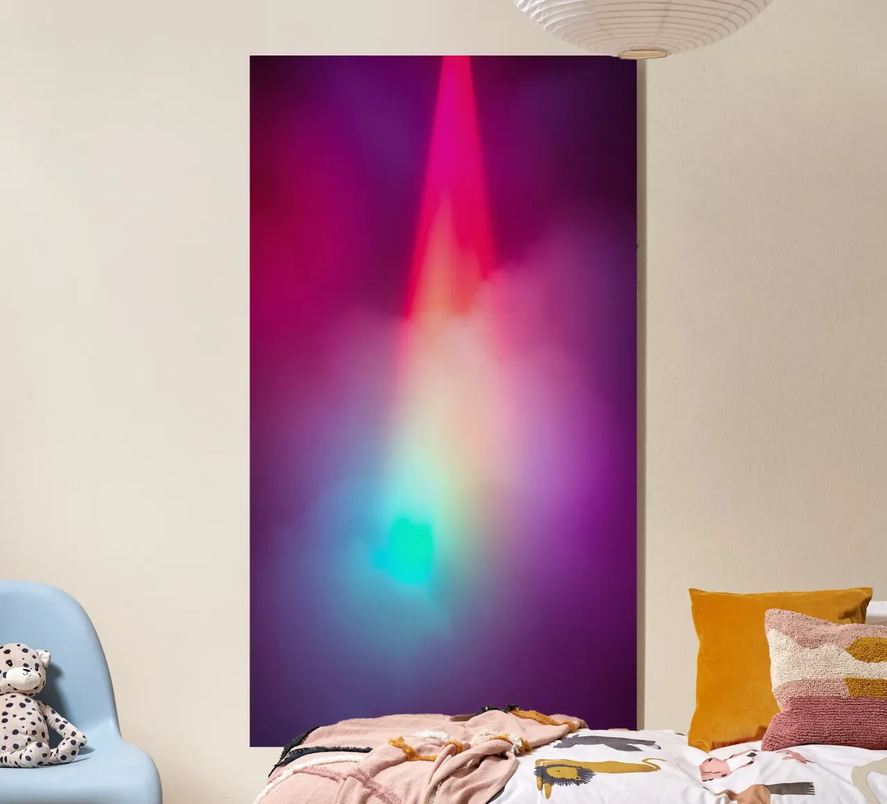 Vibrante display luminoso astratto con gradienti colorati plexiglass da DesignDoodle