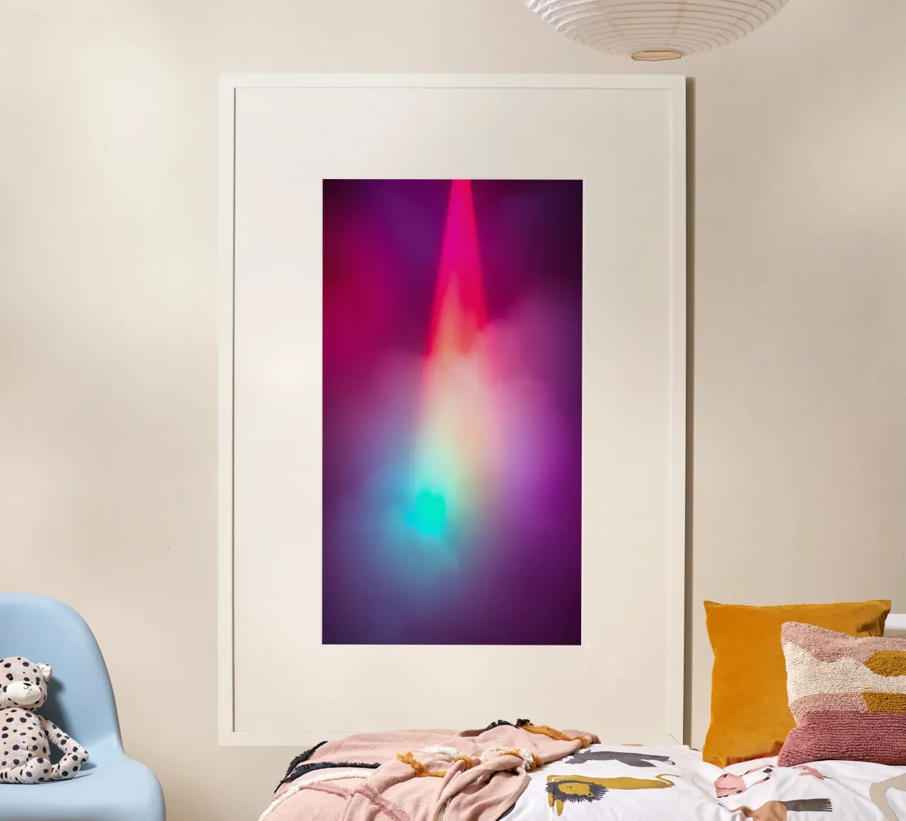 Vibrant abstract light display with colorful gradients hahnemühle by DesignDoodle