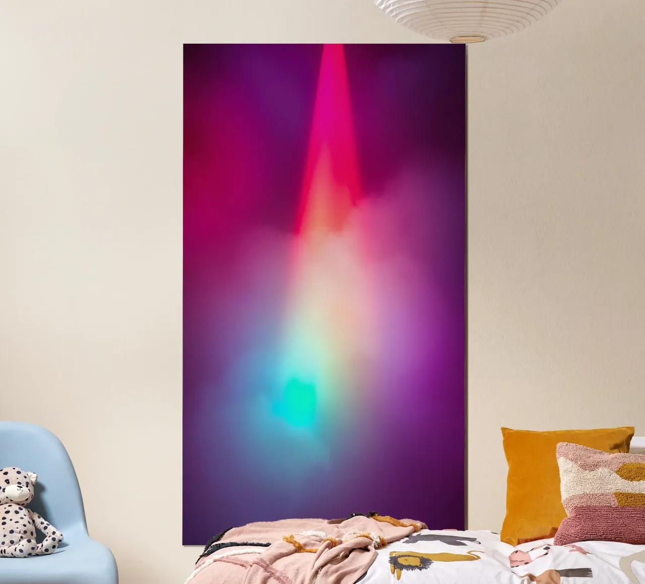 Vibrant abstract light display with colorful gradients hahnemühle by DesignDoodle