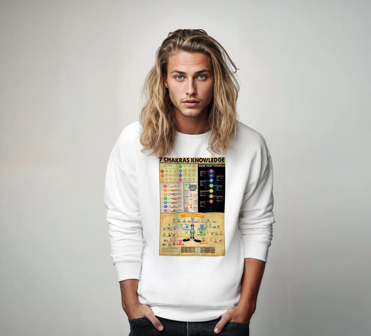 7 Chakra Conoscenza Poster Ritratto felpa da Maritiknowled