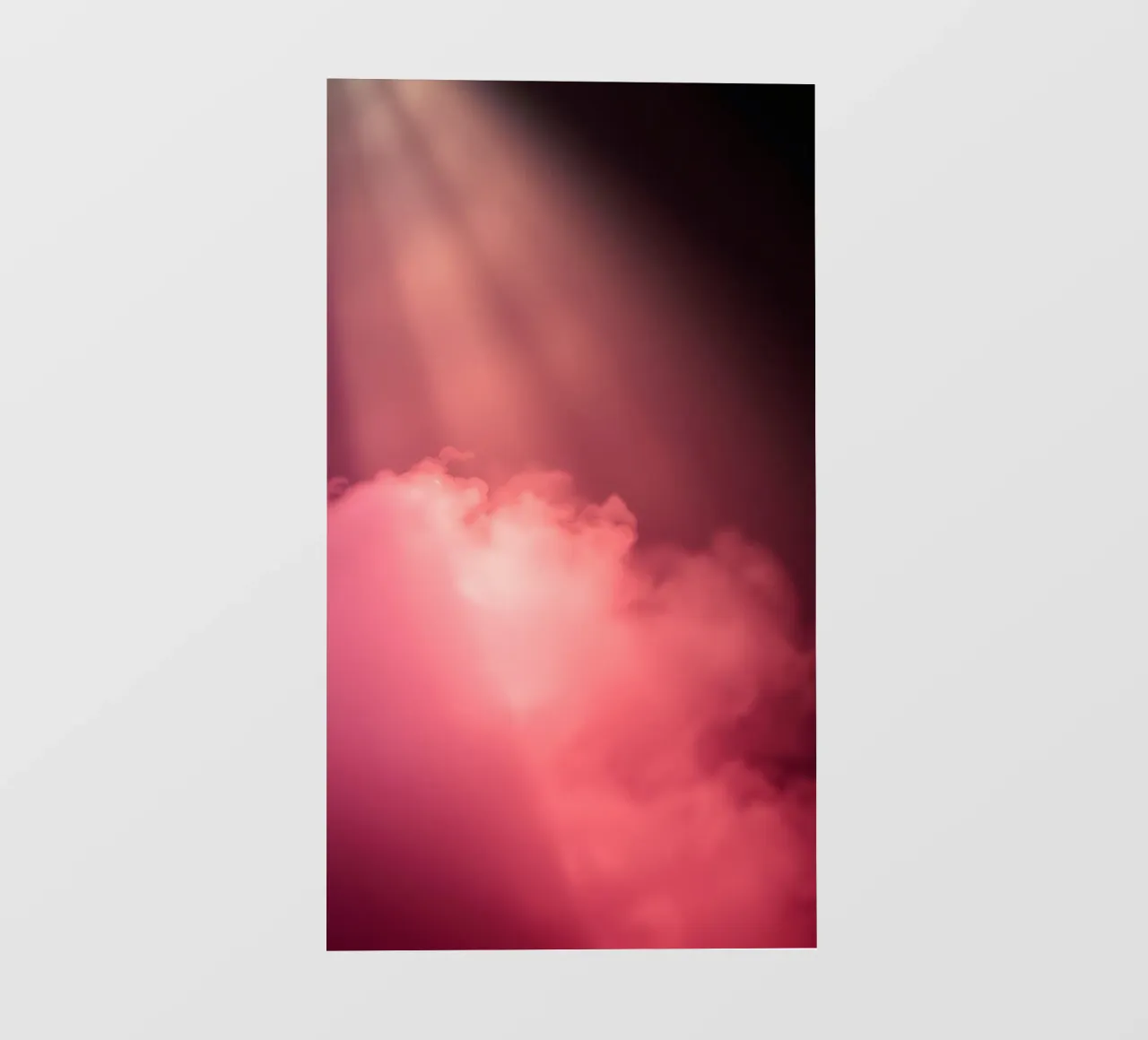 Sfondo astratto rosa tenue con fasci di luce colorati telo in pvc da DesignDoodle
