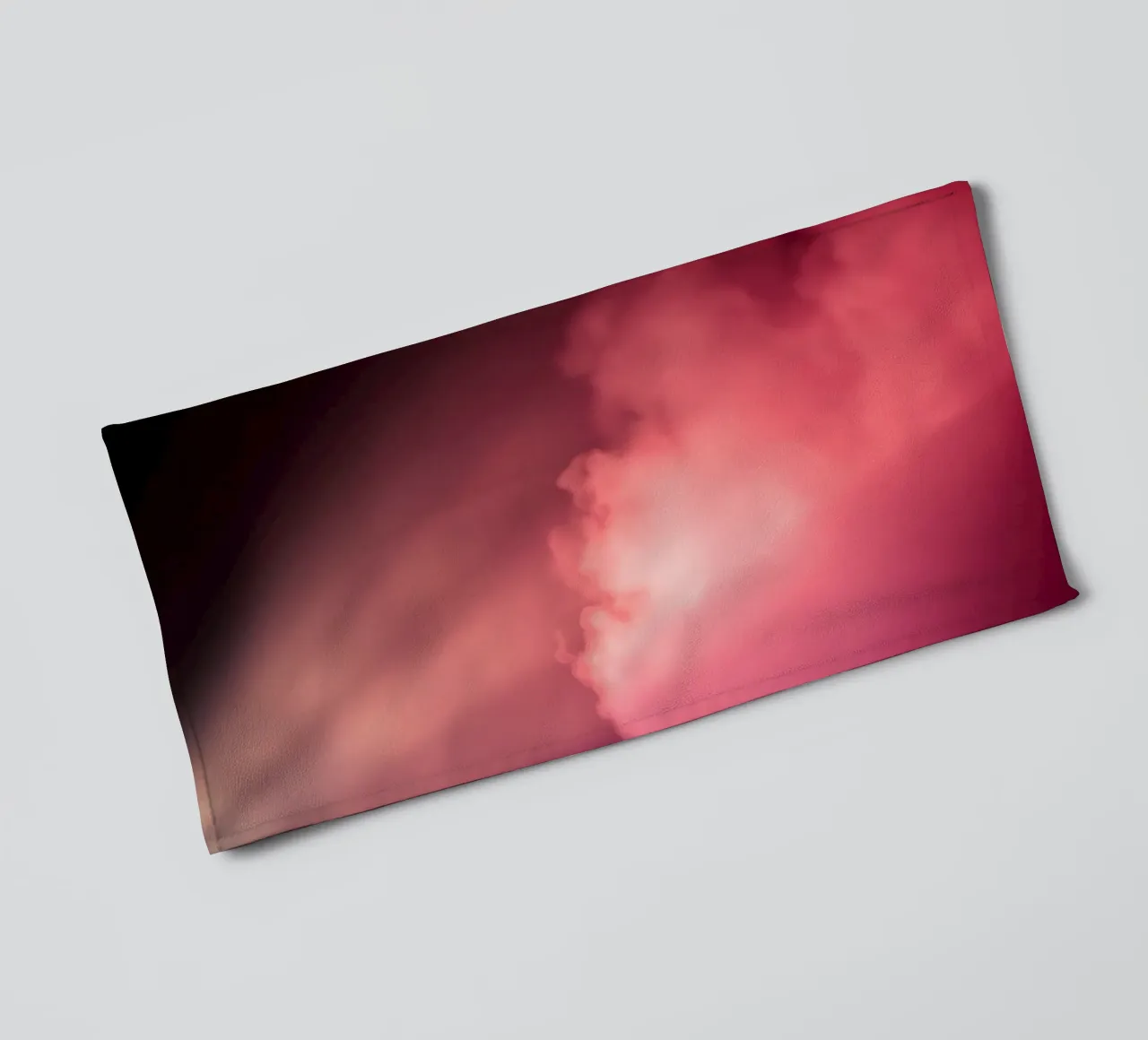 Sfondo astratto rosa tenue con fasci di luce colorati asciugamano da bagno da DesignDoodle