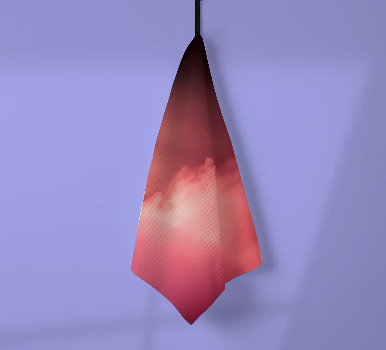 Sfondo astratto rosa tenue con fasci di luce colorati canovaccio da cucina da DesignDoodle