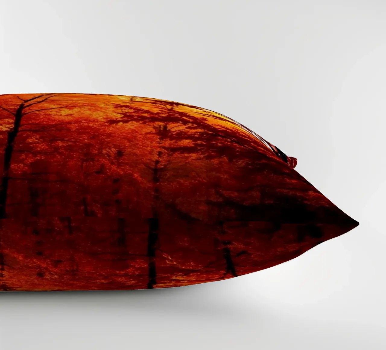 autumn foliage creating vibrant tapestry of reds and orange decorative cushion by DesignDoodle