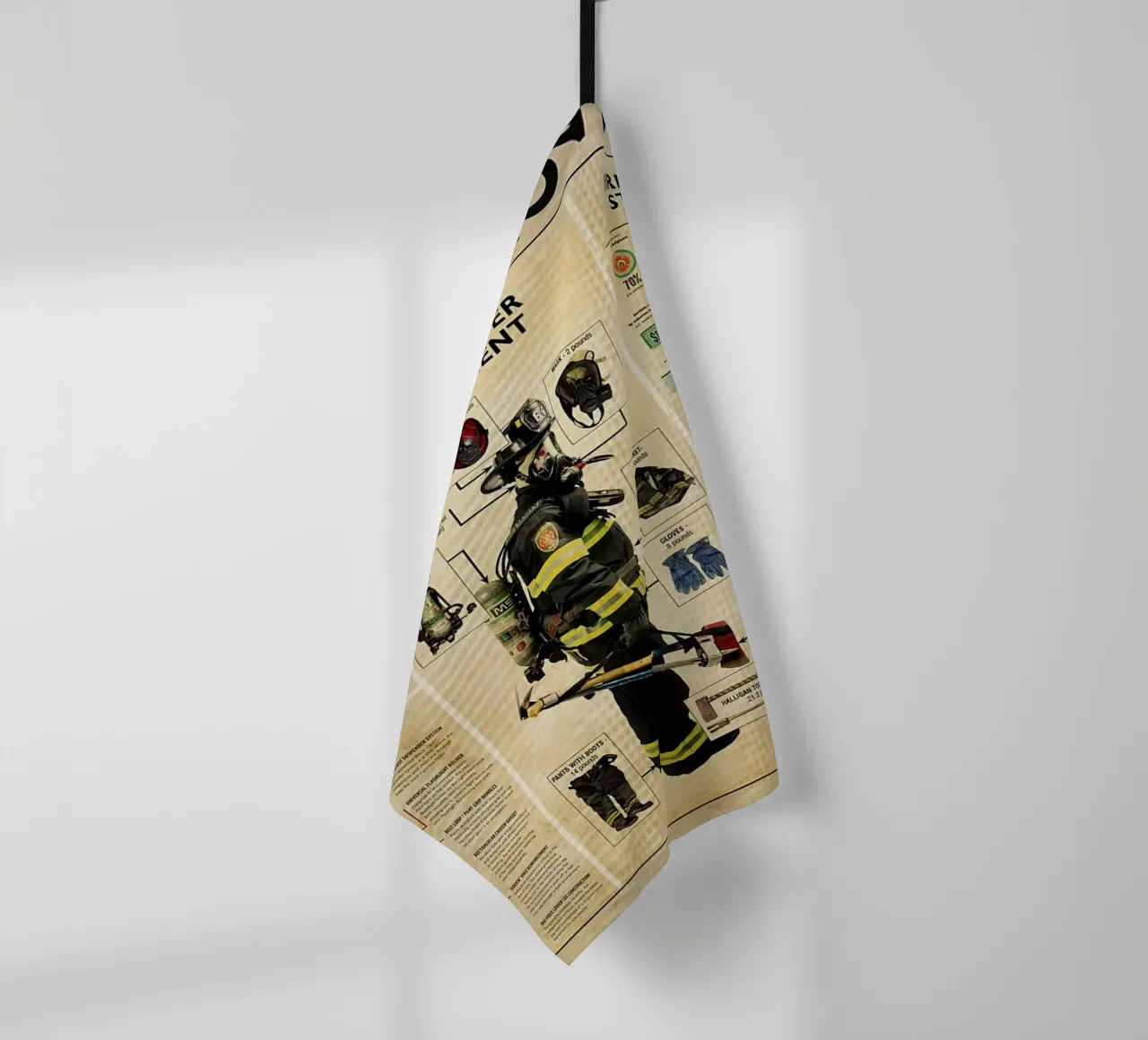 Poster sulla conoscenza dei vigili del fuoco canovaccio da cucina da Maritiknowled