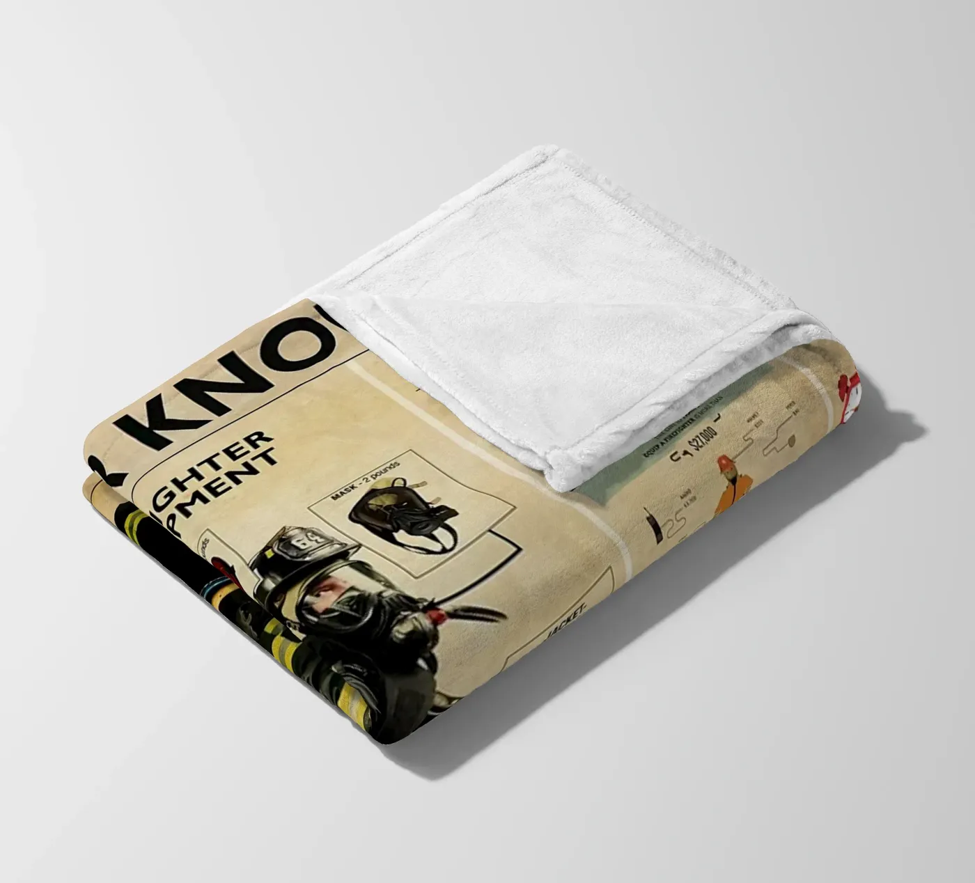 Firefighter Knowledge Poster fleece blanket by Maritiknowled