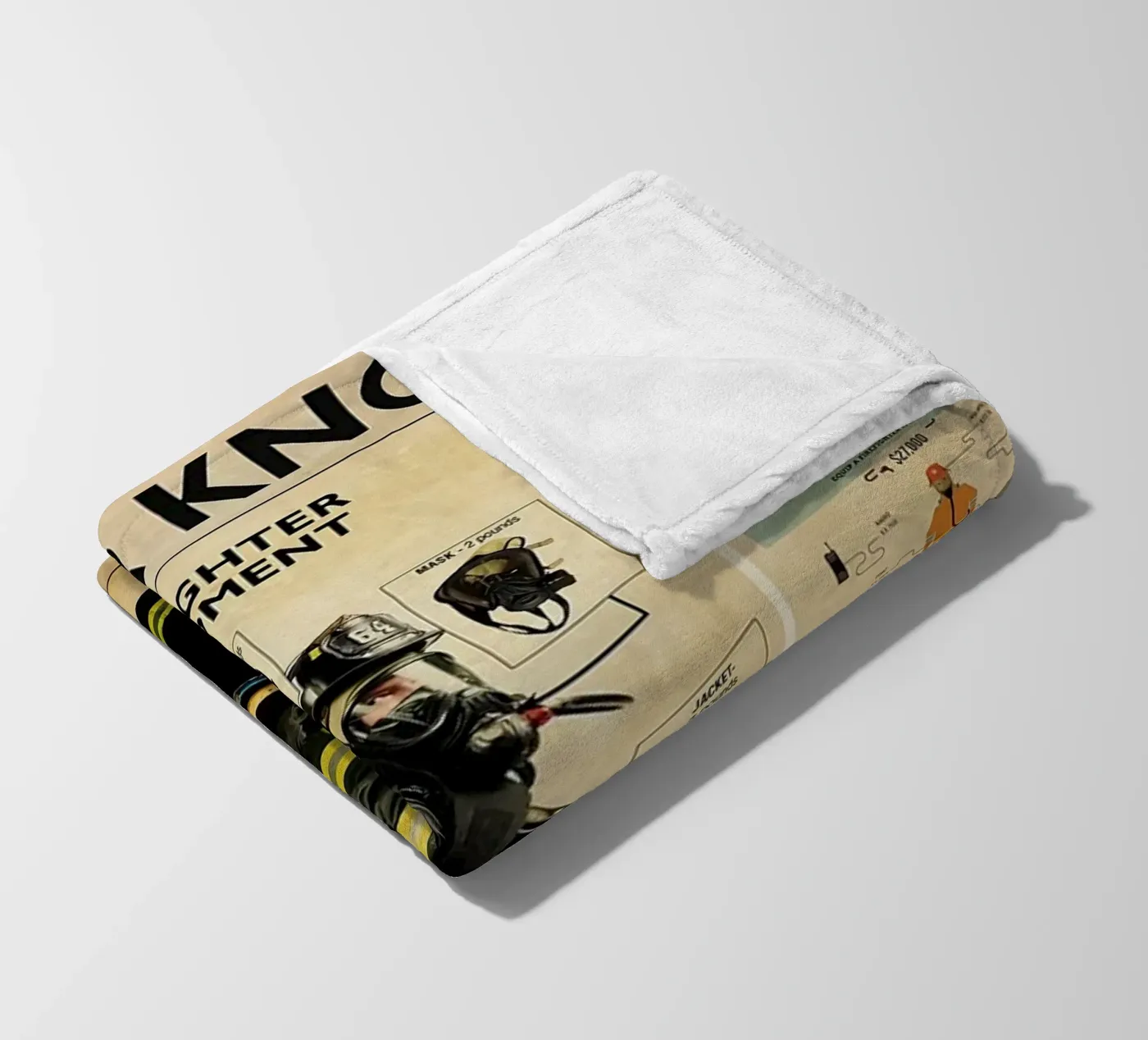 Firefighter Knowledge Poster fleece blanket by Maritiknowled