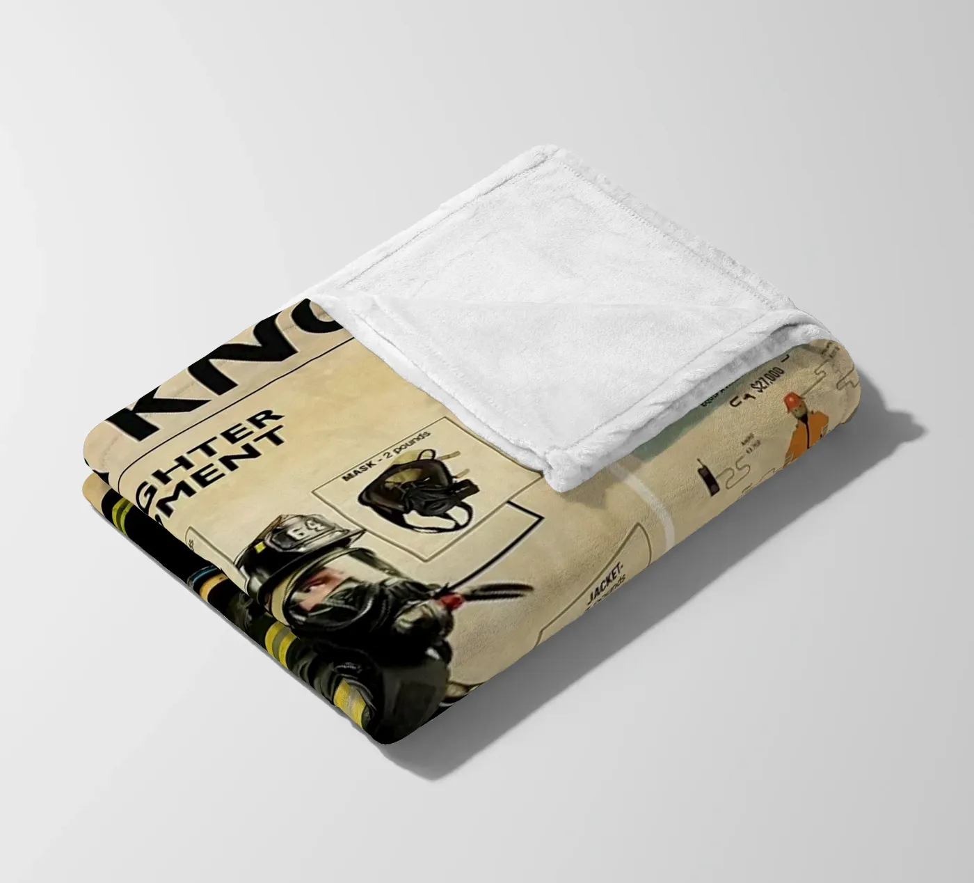Firefighter Knowledge Poster fleece blanket by Maritiknowled