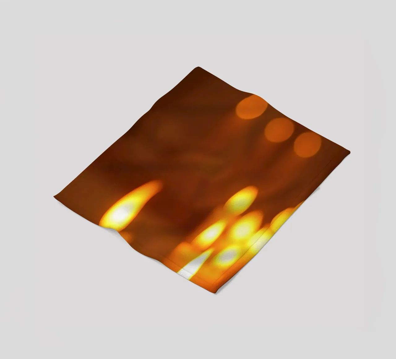 Soft glow of flickering candle flames calming atmospher fleece blanket by DesignDoodle