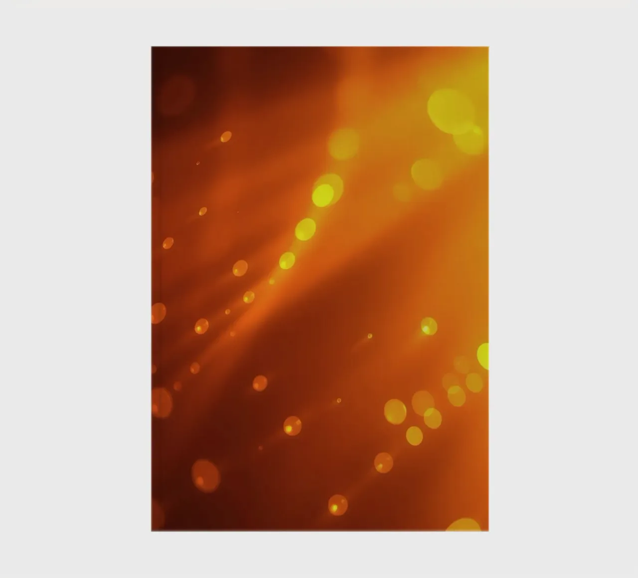 glowing orange light rays and bokeh effects notebook by DesignDoodle