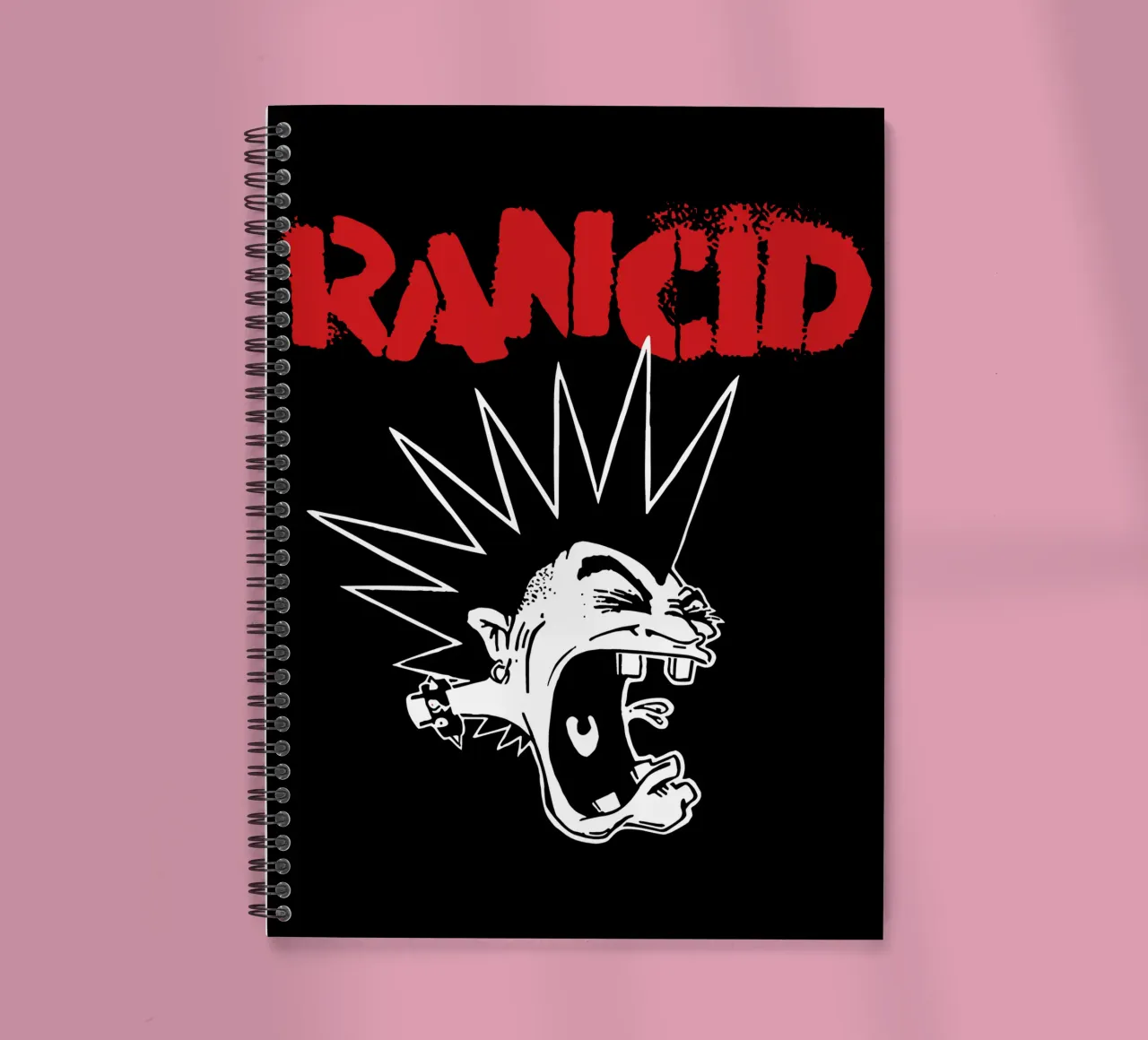 Screaming Mohawk Youth spiral notebook by Jason Lavelle