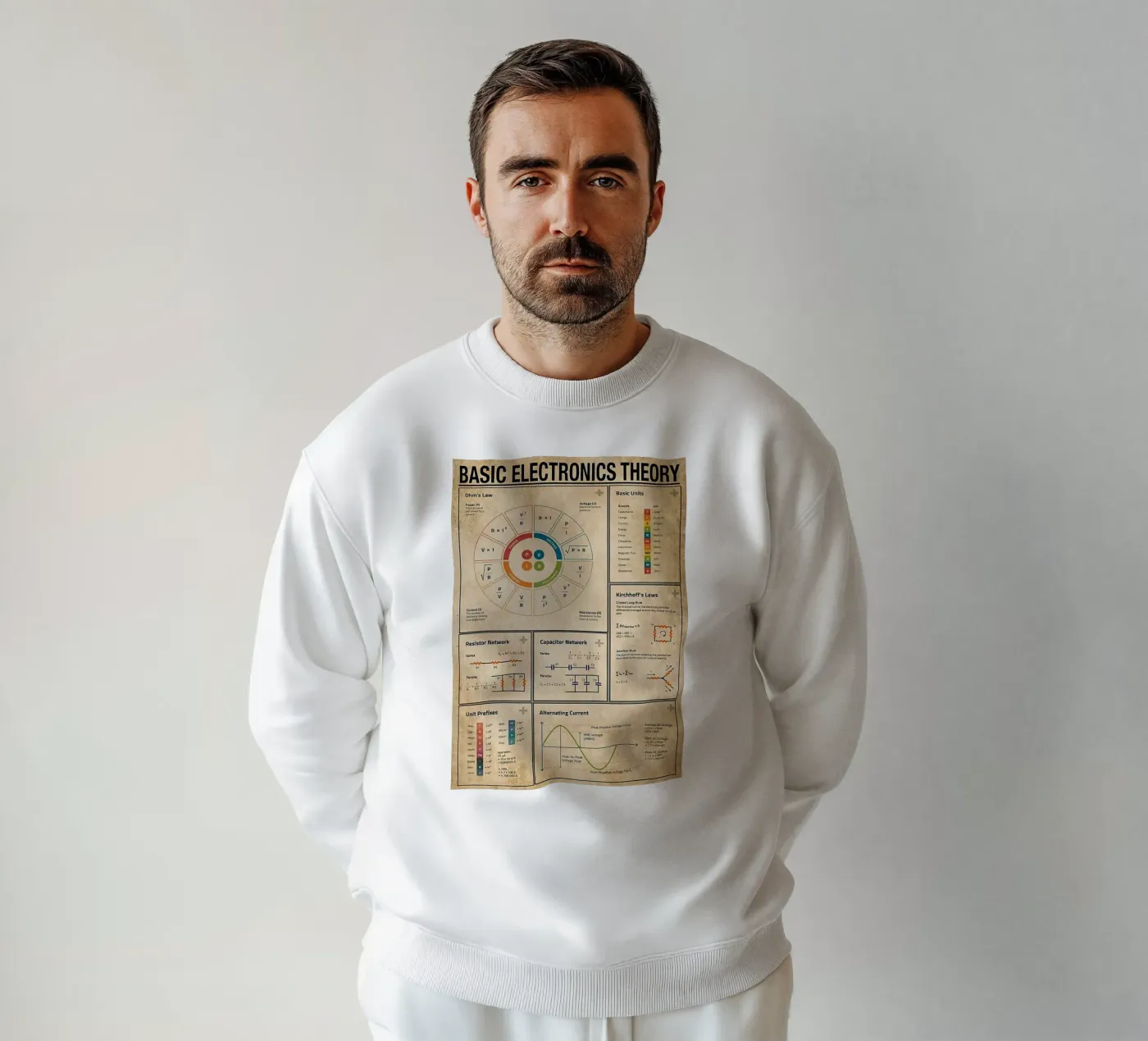Basic Electronics Theory Poster sweatshirt by Maritiknowled
