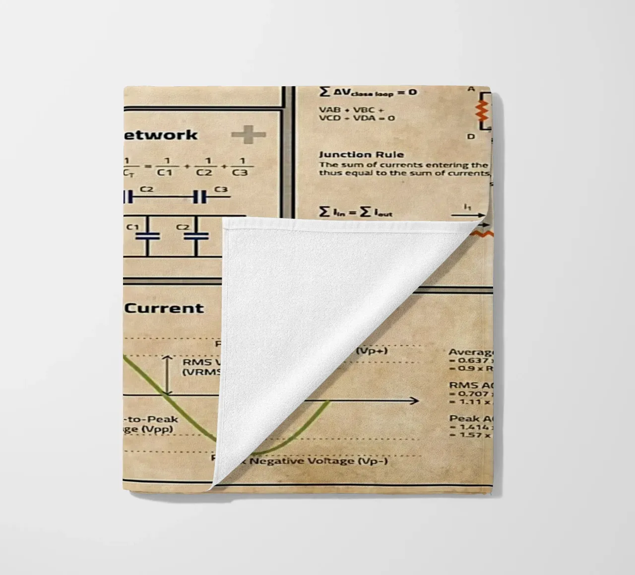 Basic Electronics Theory Poster beach towel by Maritiknowled