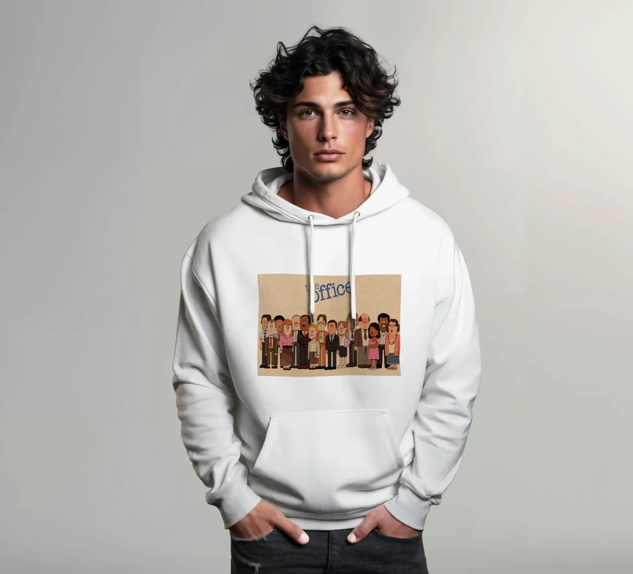 The Office – Cartoon Cast Lineup felpa con cappuccio da Attaboy Dsgn