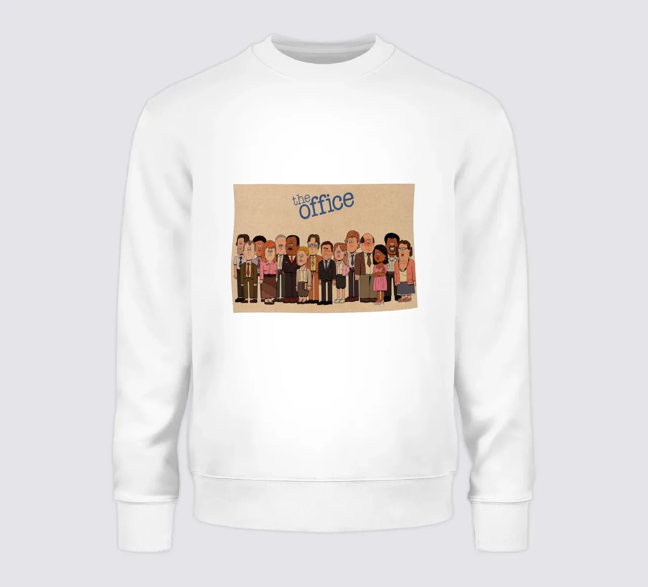 The Office – Cartoon Cast Lineup Sweatshirt von Attaboy Dsgn