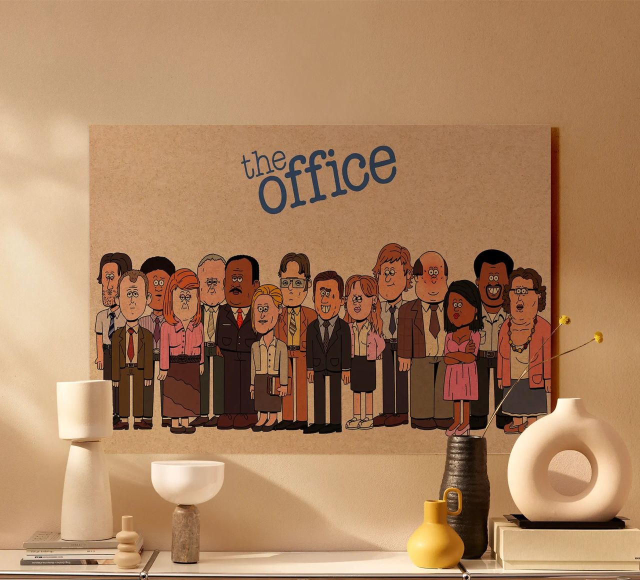 The Office – Cartoon Cast Lineup plexiglass da Attaboy Dsgn