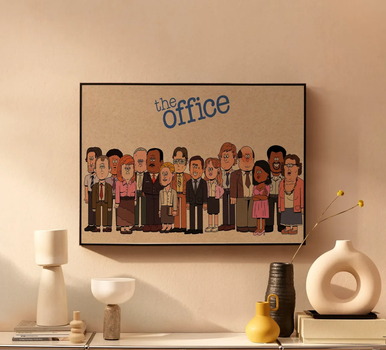 The Office – Cartoon Cast Lineup alluminio dibond da Attaboy Dsgn
