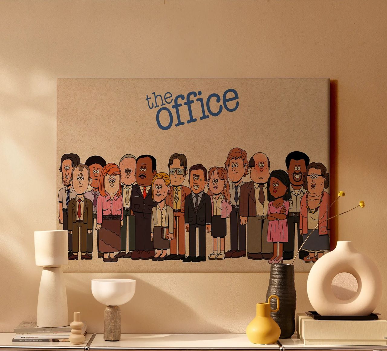 The Office – Cartoon Cast Lineup tela da Attaboy Dsgn