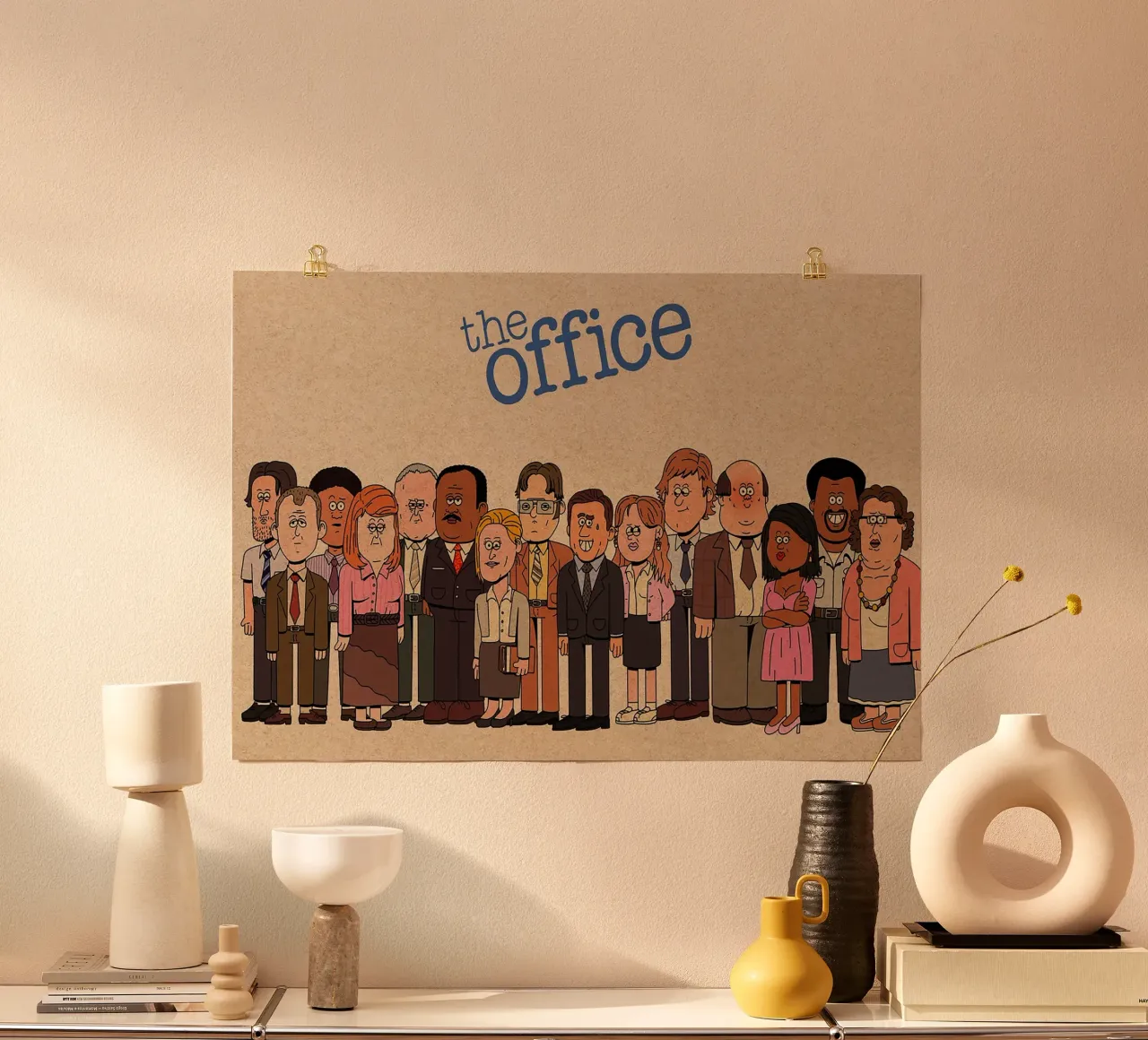 The Office – Cartoon Cast Lineup poster da Attaboy Dsgn