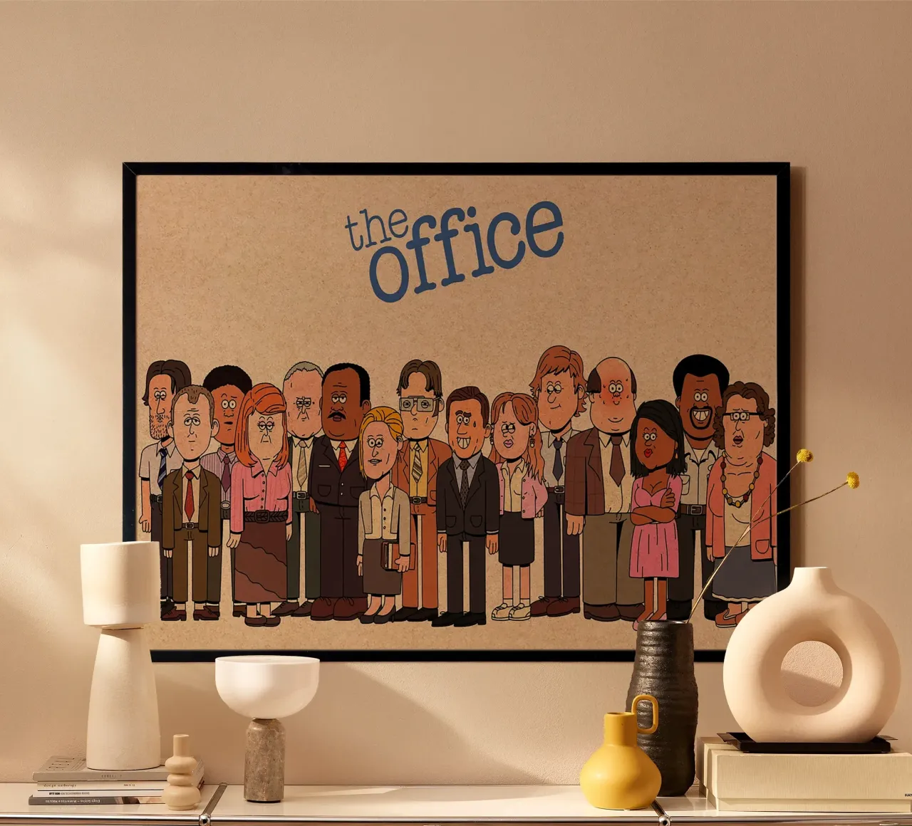 The Office – Cartoon Cast Lineup poster da Attaboy Dsgn