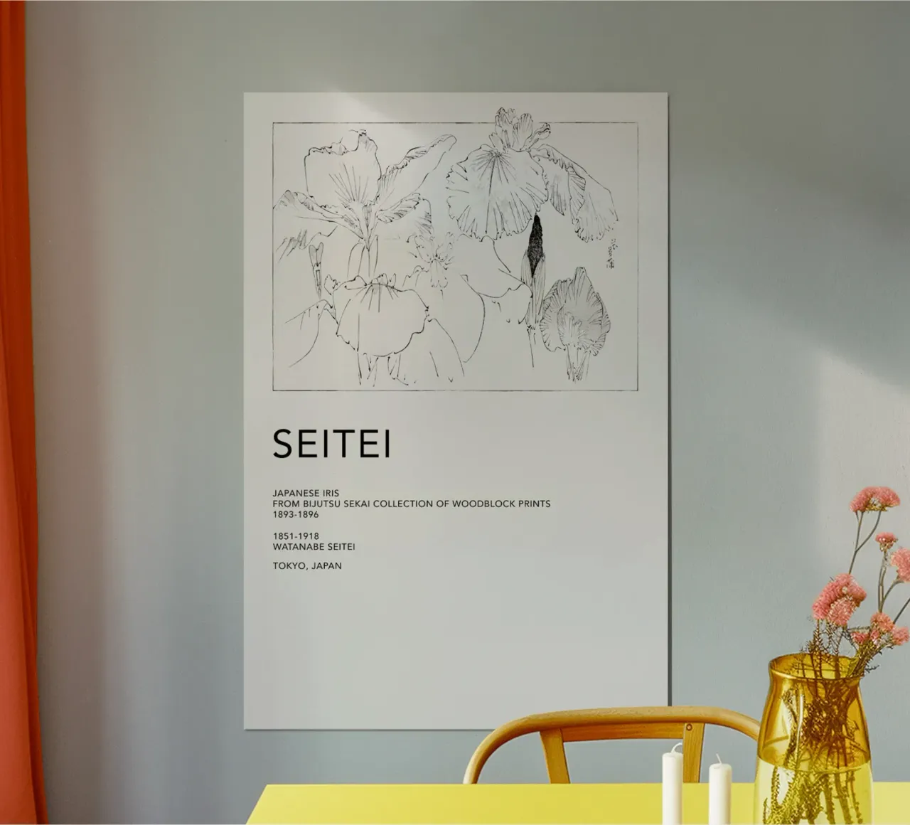 Seitei - Japanese Iris poster da Vintage by JUNIQE
