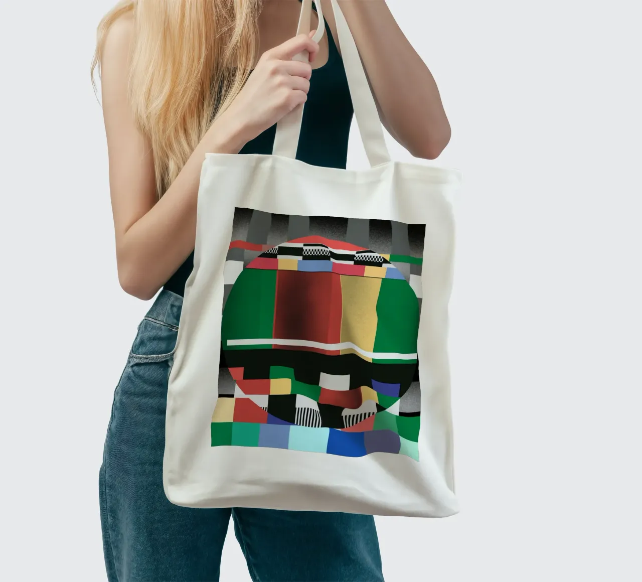 Glitches patrón 03 tote bag de Little Dean