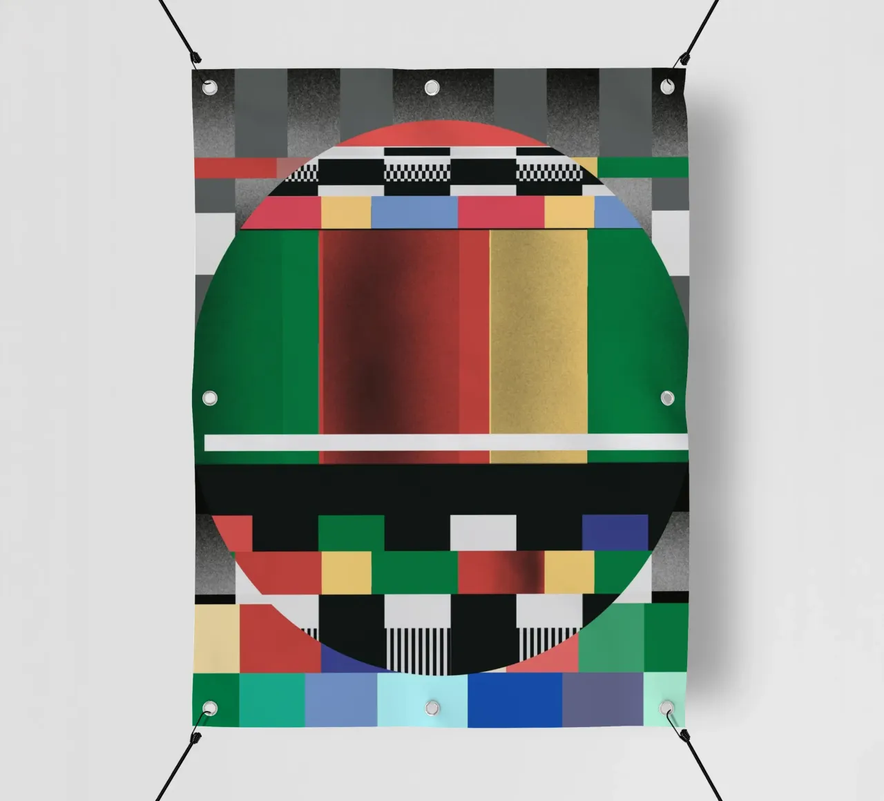 Modello Glitches 03 telo in pvc da Little Dean