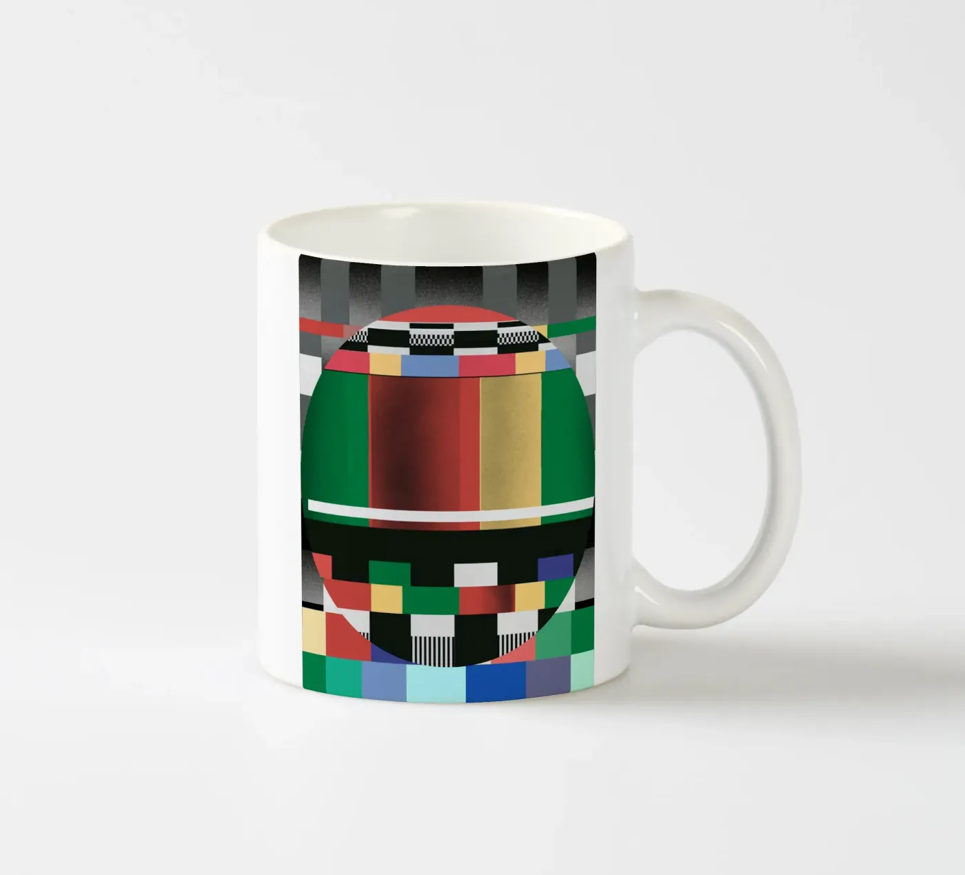 Glitches pattern 03 Keramik Tasse von Little Dean