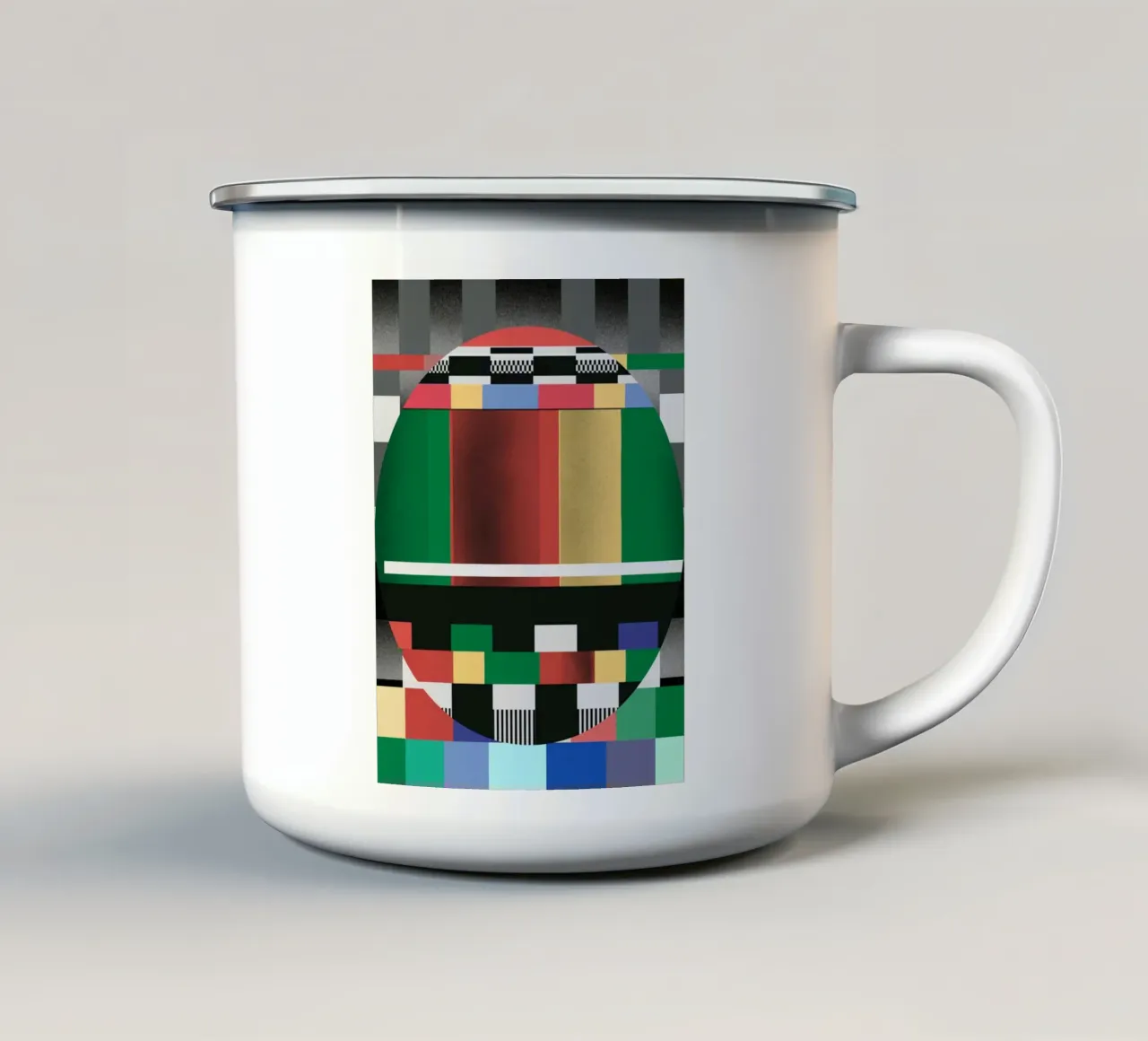Motif de glitches 03 mug en émail de Little Dean
