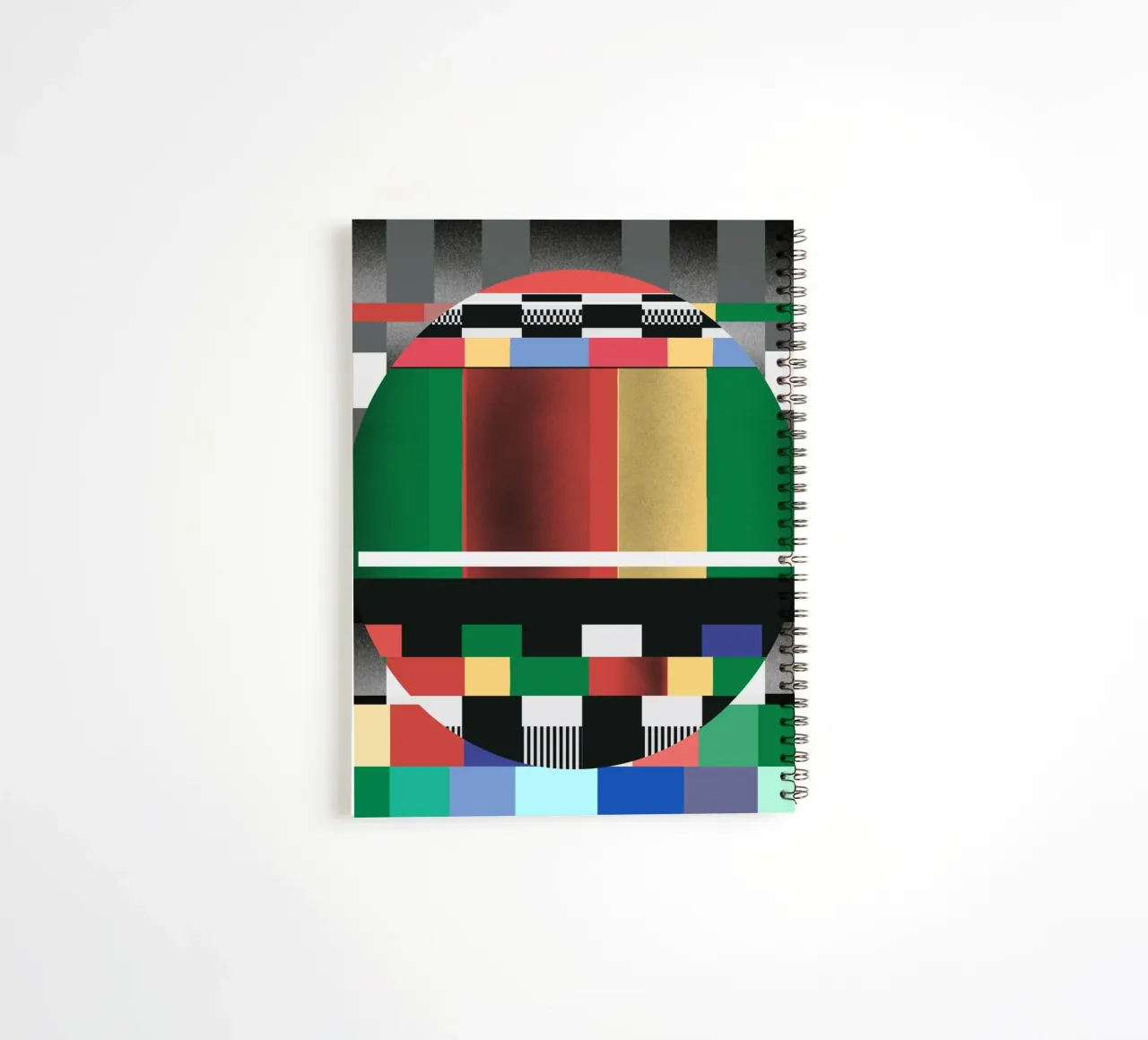 Glitches pattern 03 spiral notebook by Little Dean