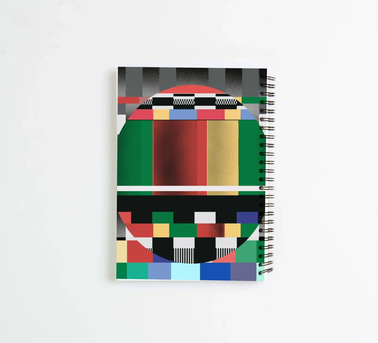 Glitches pattern 03 spiral notebook by Little Dean