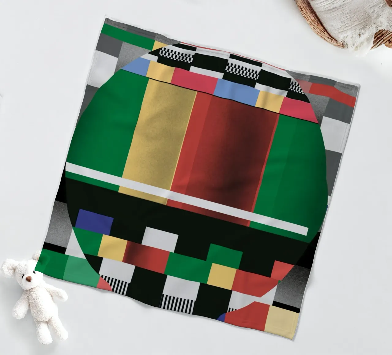 Modello Glitches 03 coperta in pile da Little Dean