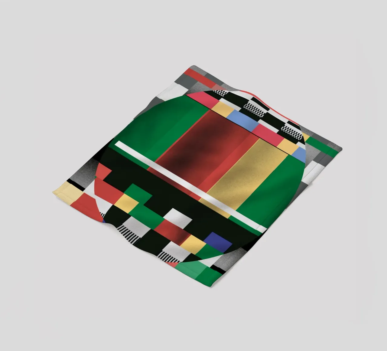 Modello Glitches 03 coperta in pile da Little Dean