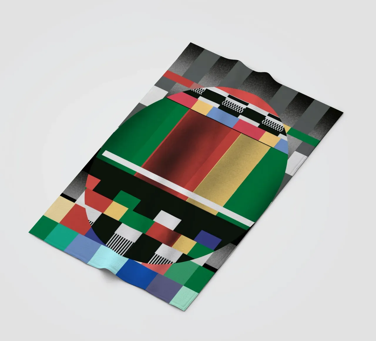 Modello Glitches 03 coperta in pile da Little Dean