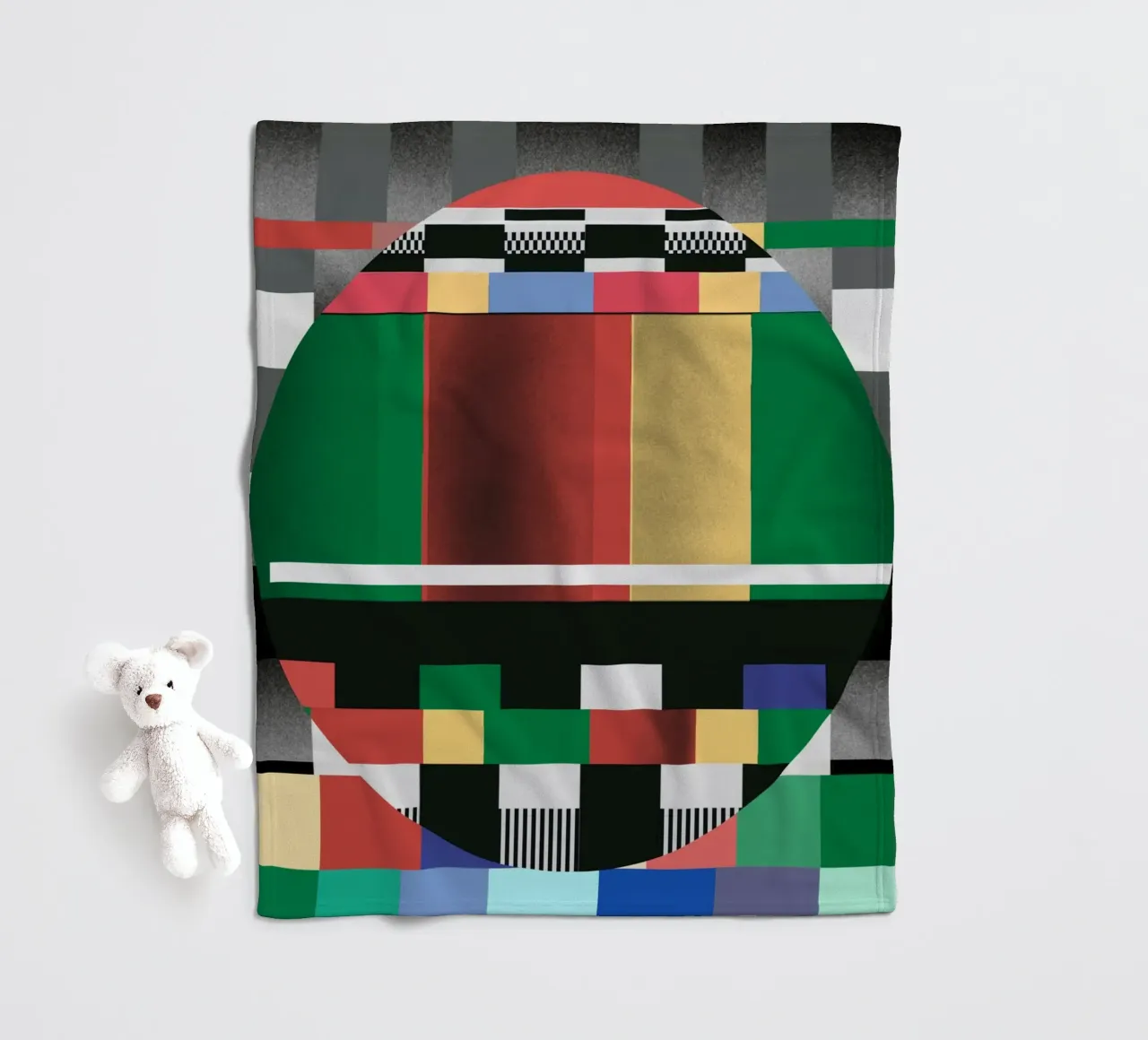 Modello Glitches 03 coperta in pile da Little Dean