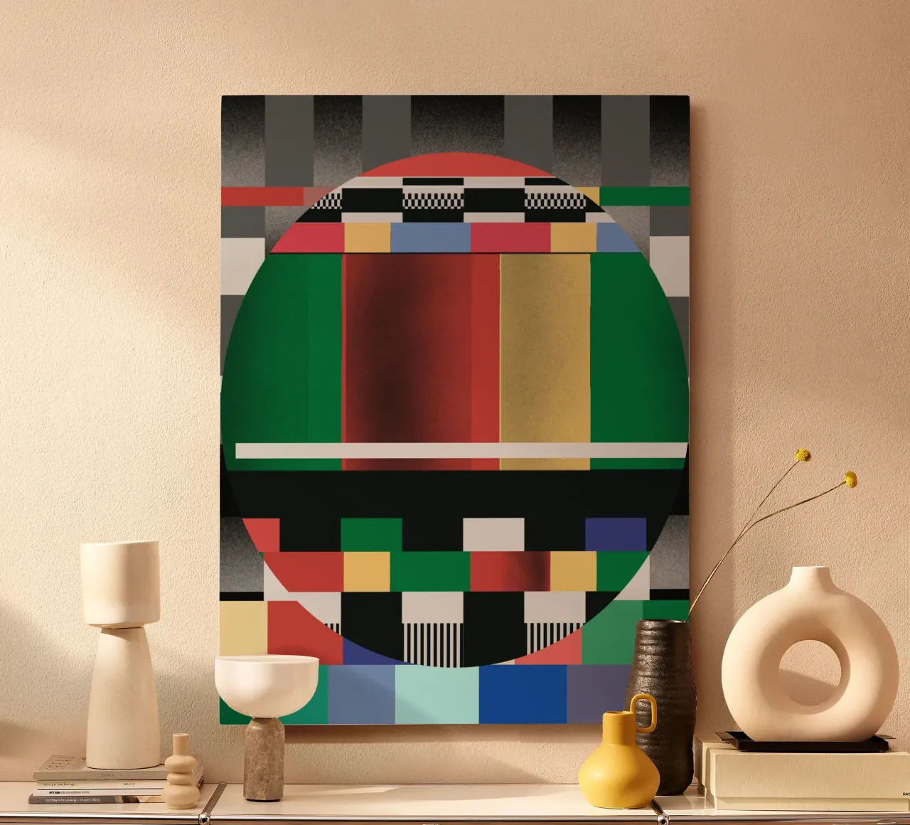 Glitches pattern 03 alu-dibond by Little Dean