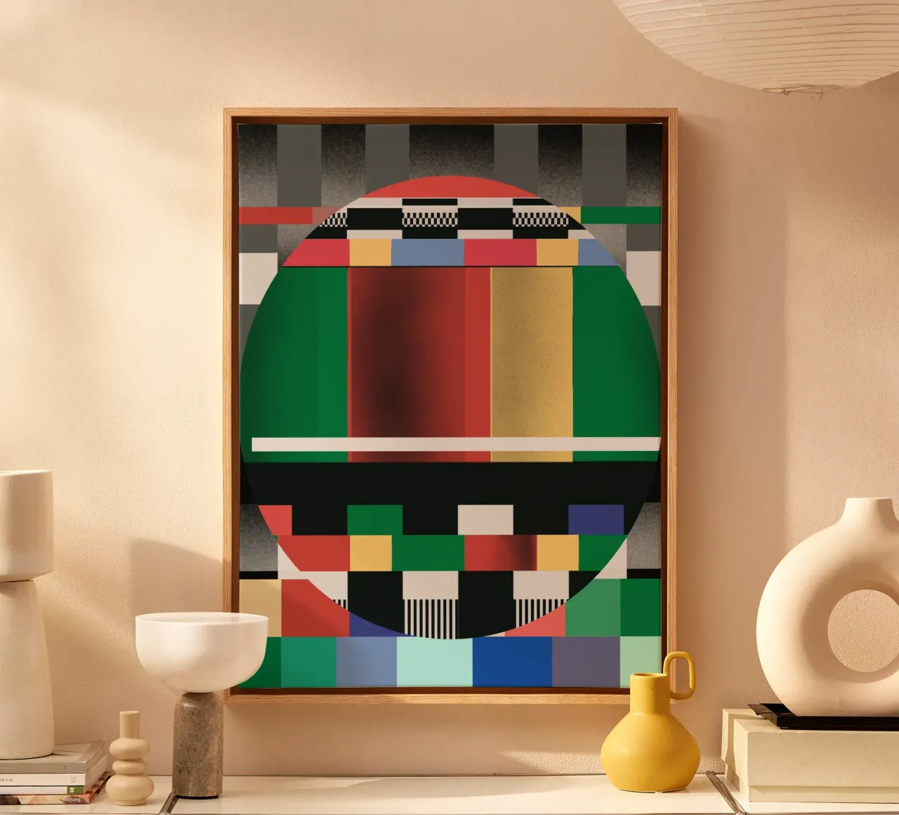 Glitches pattern 03 canvas by Little Dean