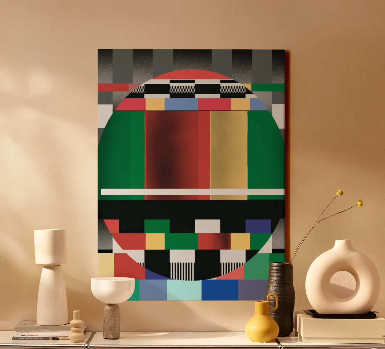 Glitches pattern 03 canvas by Little Dean