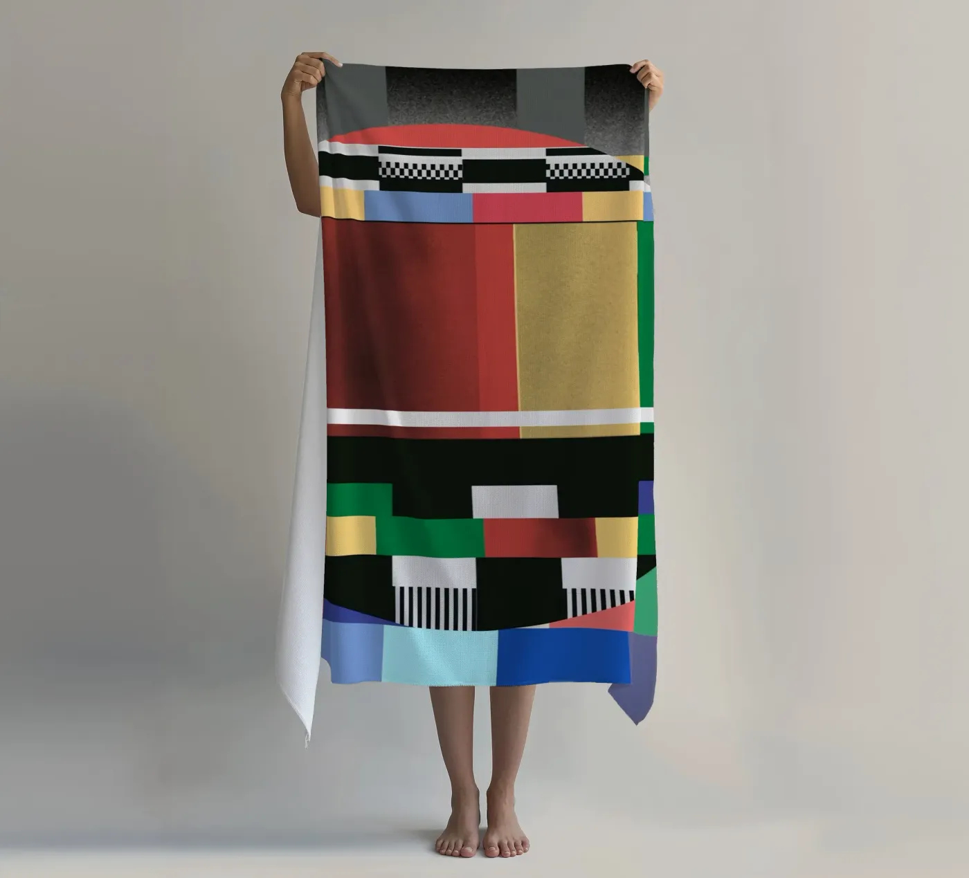 Glitches pattern 03 Strandtuch von Little Dean